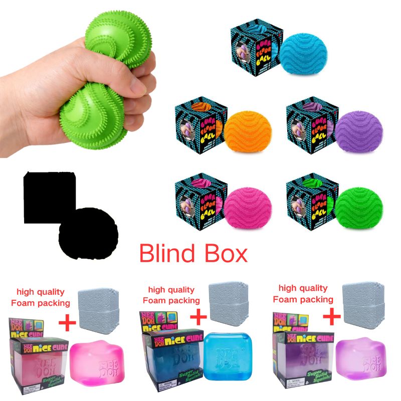 Fidget Cube Original - Schylling Fuzz Ball & Nice Cube
