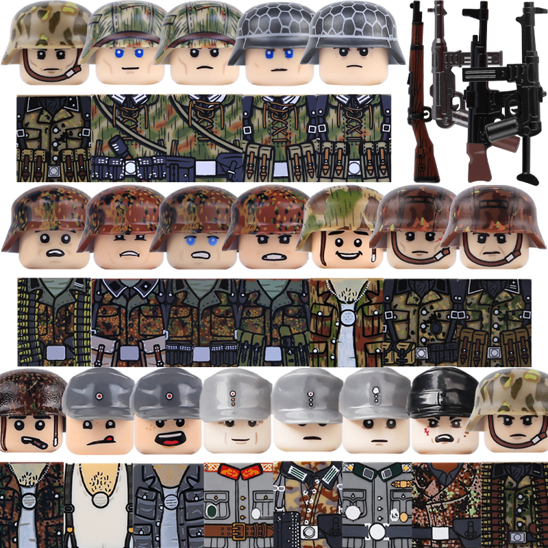 Lego Minifigure Holder - Kids Toy Military German Armored Soldier