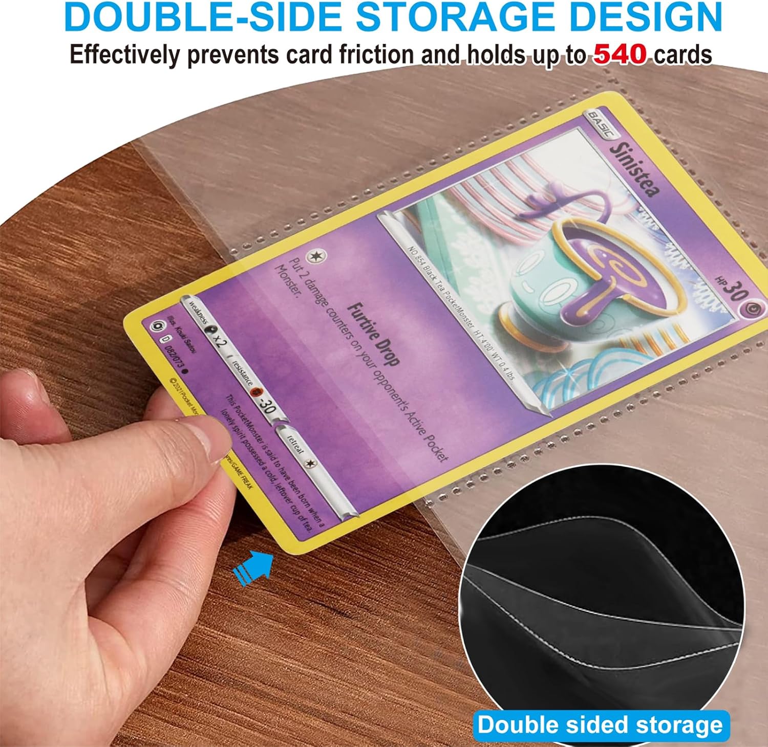 540 Pockets Double-Sided Tradi – Pokemon Binder Card Bewertung und Preis