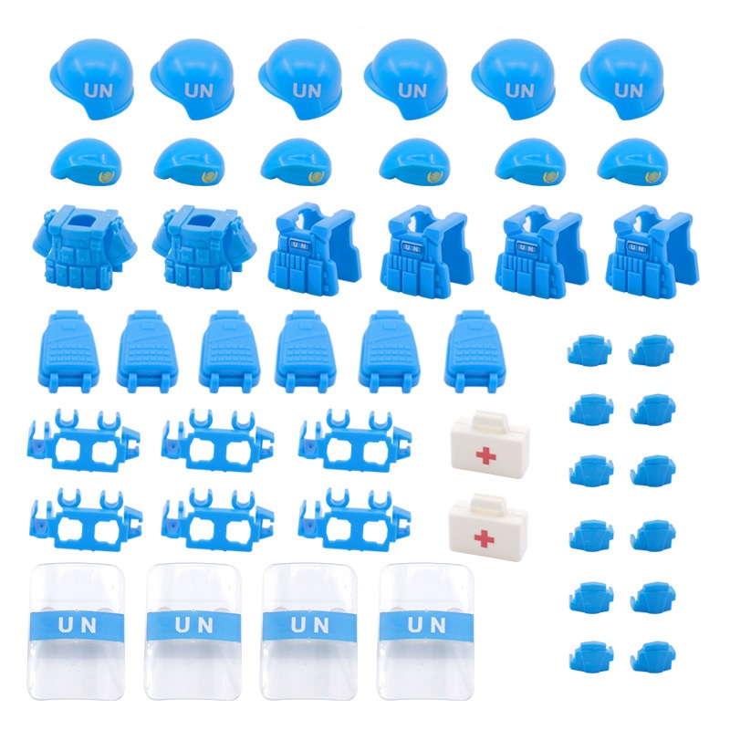 UN peacekeeping Forc Beret Bul – Lego Minifigure Holder Bewertung und Preis