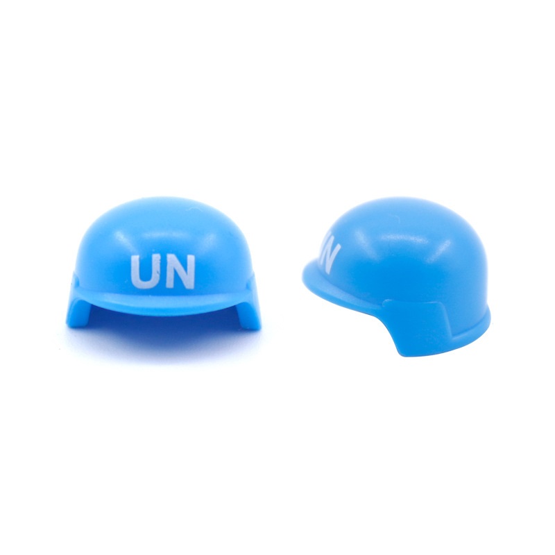 UN peacekeeping Forc Beret Bul – Lego Minifigure Holder Bewertung und Preis