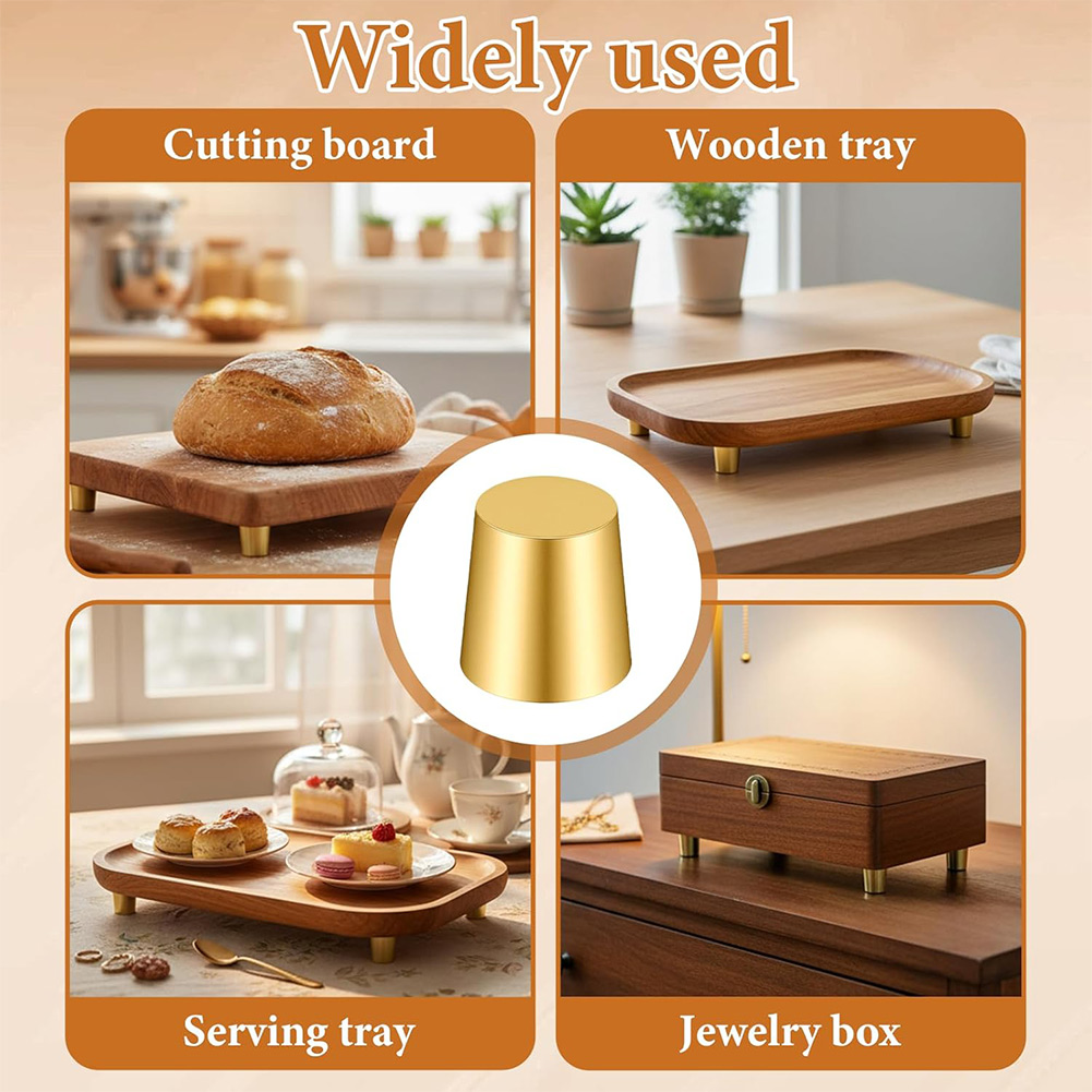 4pcs Brass Cutting Board Feet  – Display Risers Set Bewertung und Preis