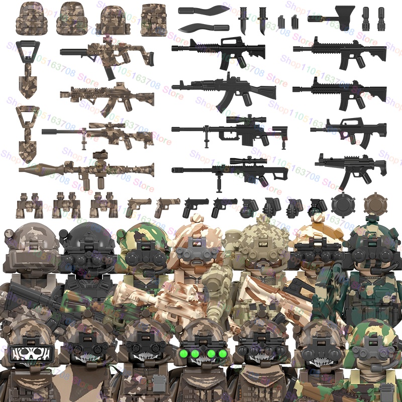 MOC Military Soldiers Action F – Lego Minifigure Holder Bewertung und Preis