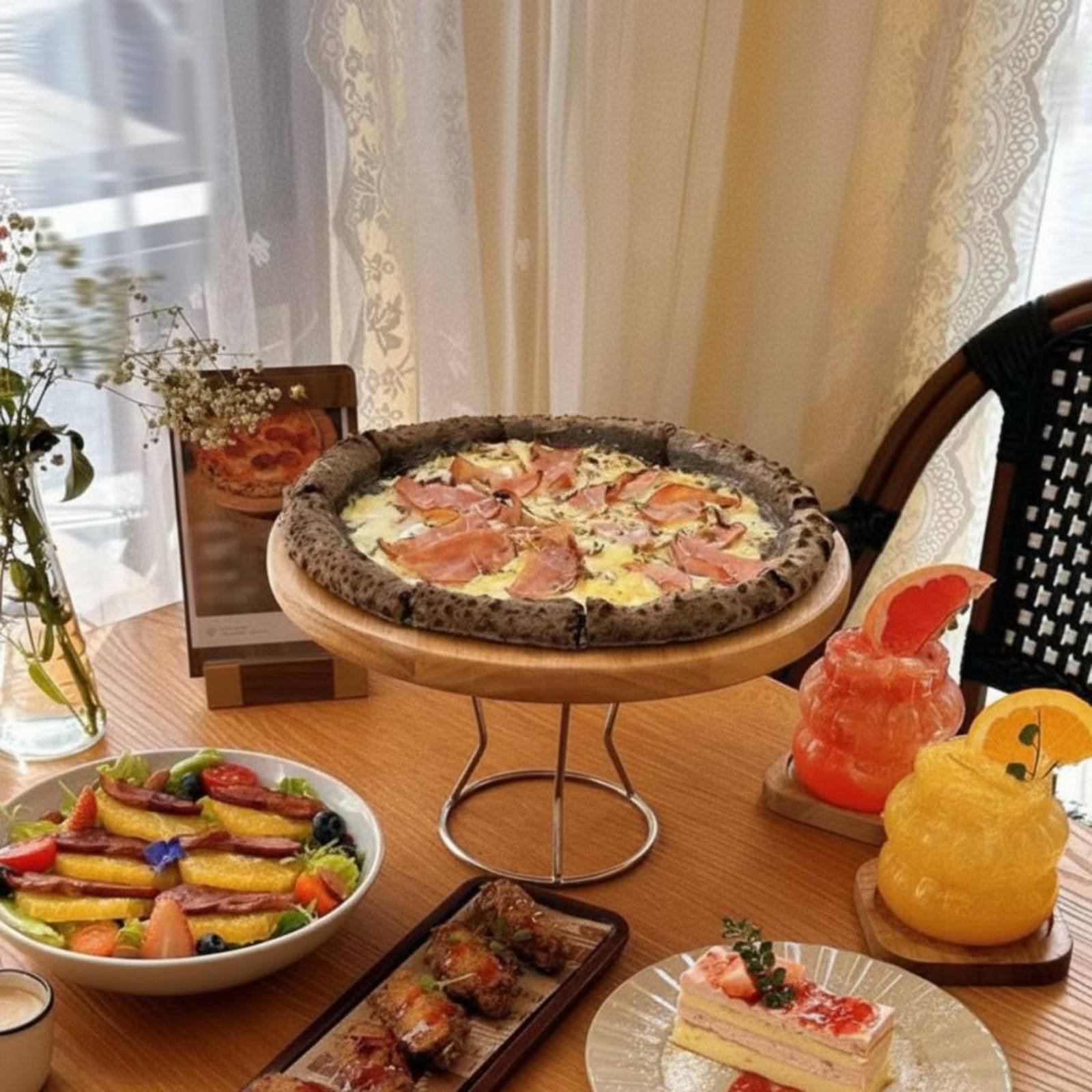 Pizza Stand Retro Design Round – Display Risers Set Bewertung und Preis