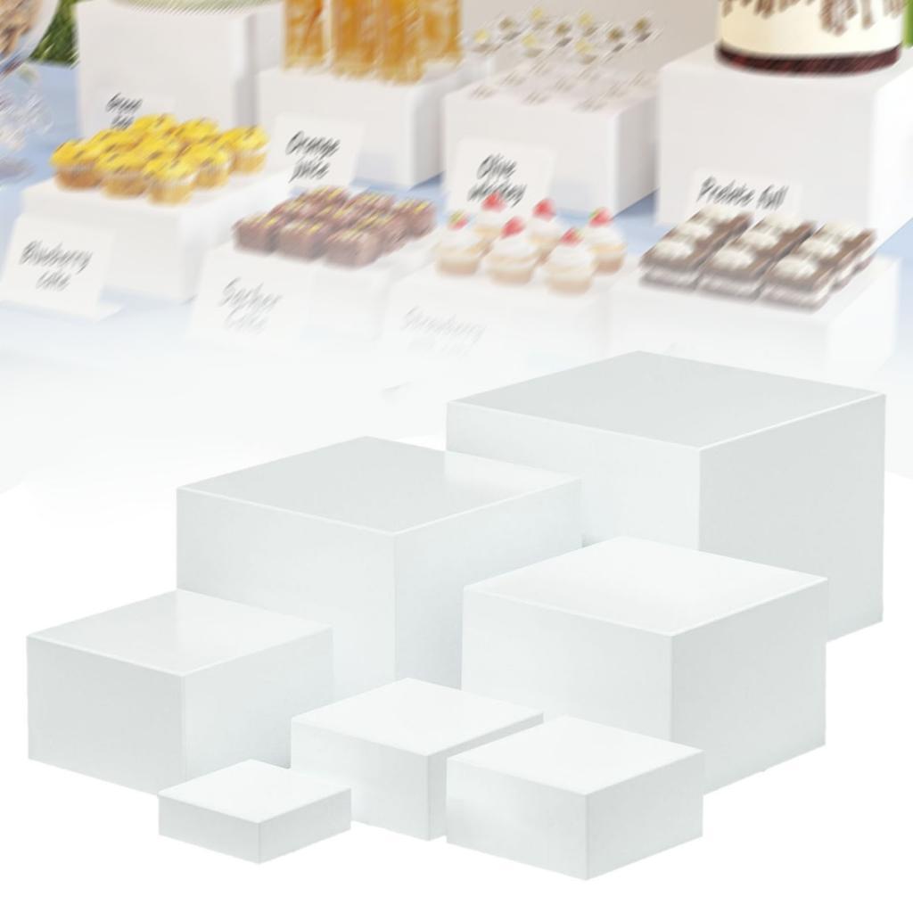 7 Pieces Acrylic Cube Display  – Display Risers Set Bewertung und Preis