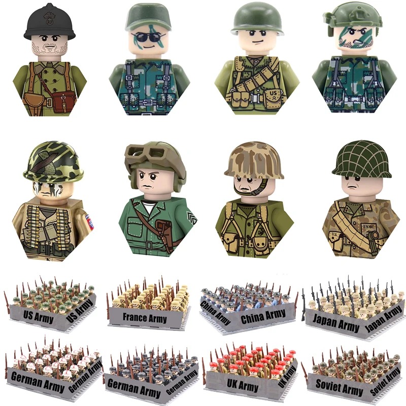World War II military soldier  – Building Block Mini Bewertung und Preis