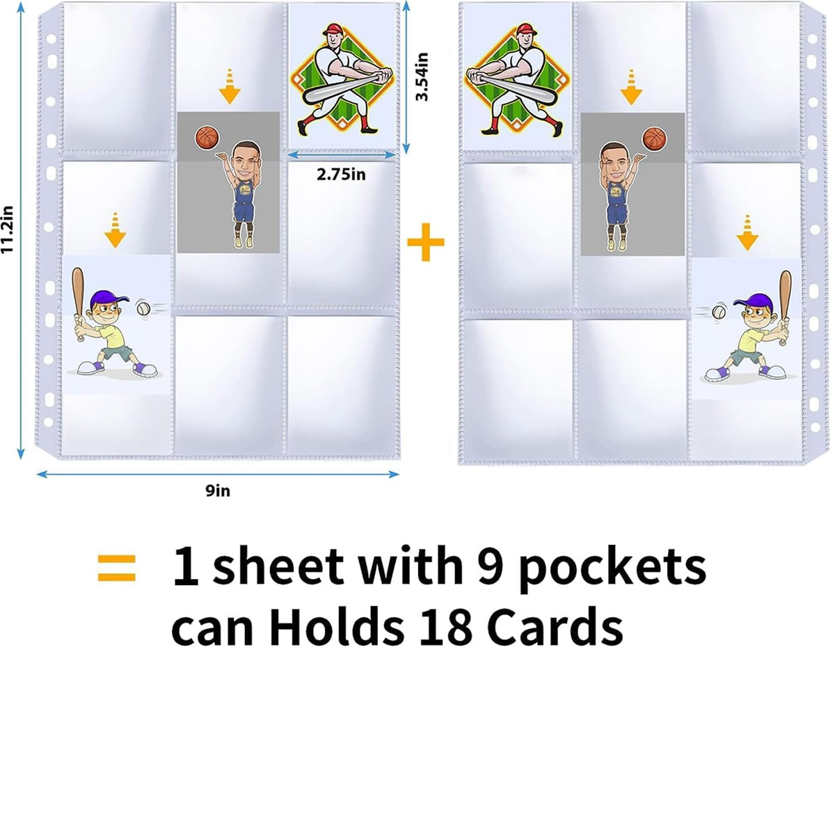 50 Pack 9 Pocket Card Sleeves  – Trading Card Binder Bewertung und Preis