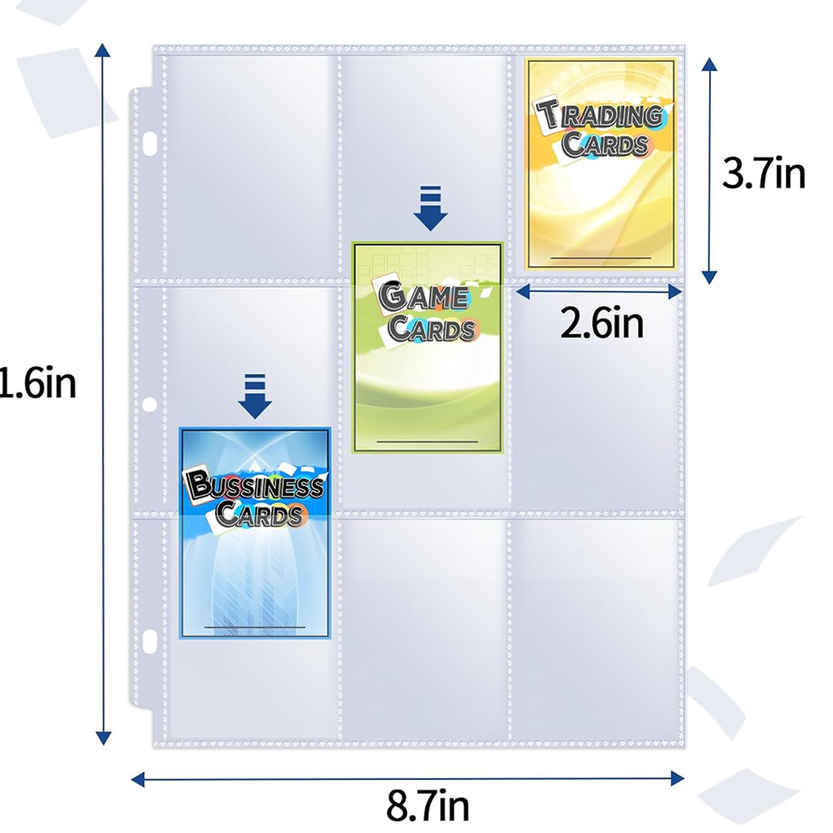 50 Pack 9 Pocket Card Sleeves  – Trading Card Binder Bewertung und Preis