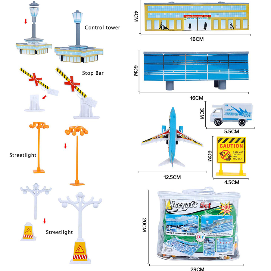 200Pcs Aircraft Airports Model – Model Airplane Plastic Bewertung und Preis